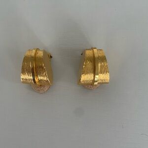 Elegant Gold-Tone Clip-On Earrings